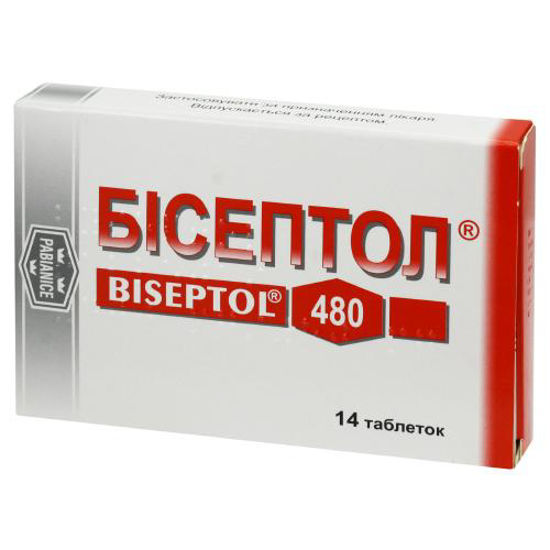 Бісептол таблетки 400 мг/80 мг №14